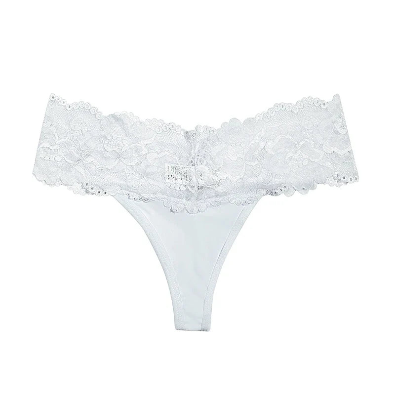 1pcs Multi Color Sexy Women G-string Low Rise Lace Floral Panties Intimate Lingerie Comfort Female Underwear Solid S-XL Thongs