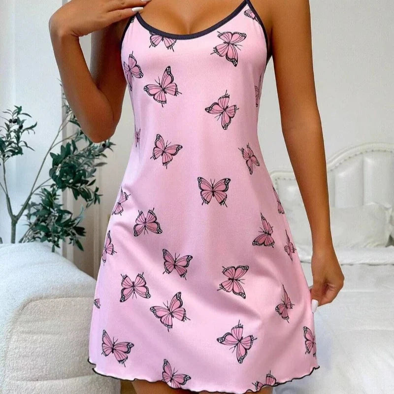 Women Pajamas Nightgowns Nightdress Slip Skirt Comfortable Ventilate Casual