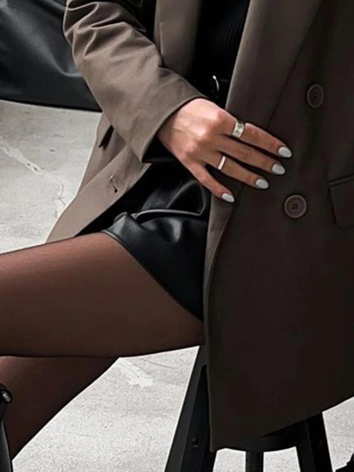 Phantasy Sexy Short Trousers Street Bottom High Waist Wide Leg Ruffles Cuff Pu Leather Shorts Fashionable Autumn Women Clothing