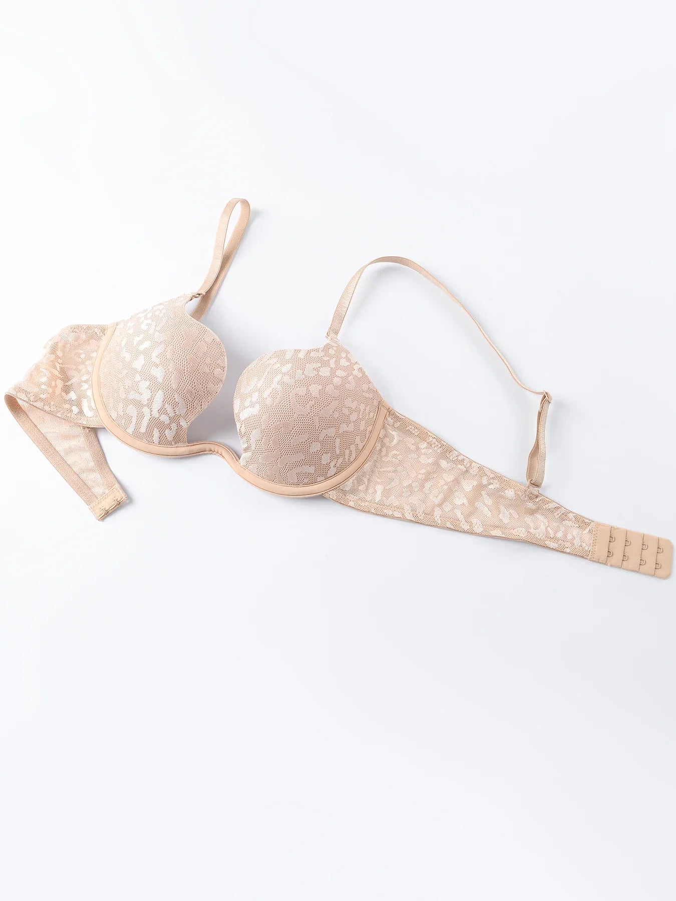 Solid Underwire Bra push up Lingerie comfort padded bra lift up thick cup lace bralette