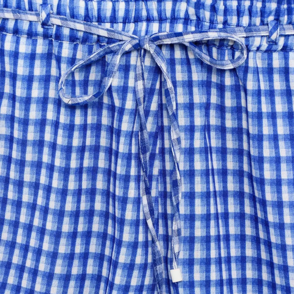 Gingham Printed Jumpsuit Women 2025 Summer Spring Wide Leg Casual Overalls for Women Cotton Linen Romper Pockets Playsuit