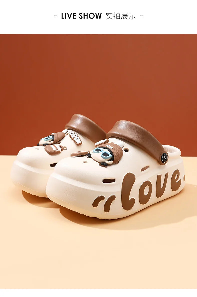 2026 New Women Fashion Clogs Cute DIY Charms Home Street Slippers For Female Summer Platform Shoes Soft EVA Girls Leisure Sandal