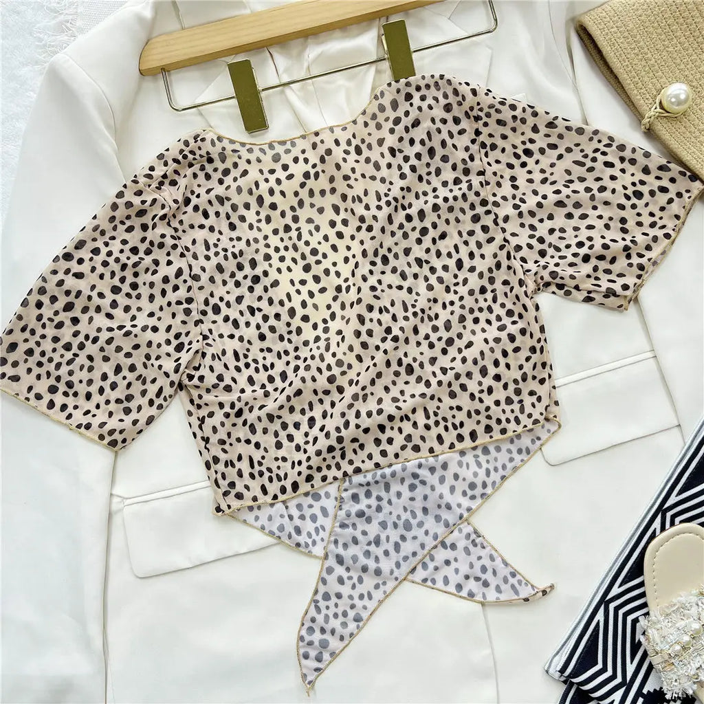 S - XXL Leopard Printed High Waist Bikini Female Swimsuit Women Swimwear Three-piece Bikini set Bather Bathing Suit Swim V2805SW