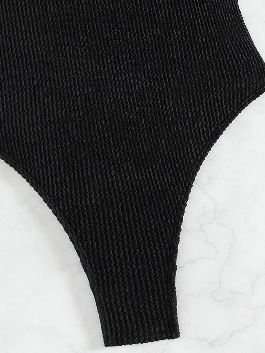 2026 Splicing Backless Women Thong Swimwear One Piece Swimsuit Female Monokini High Cut Leg Bather Bathing Suit Swim Beach Wear