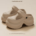 Korean style Platform Clogs For Women Indoor Street Shoes Thick Sole Female Leisure Slippers Close Toe Girls Mary Jane Sandals