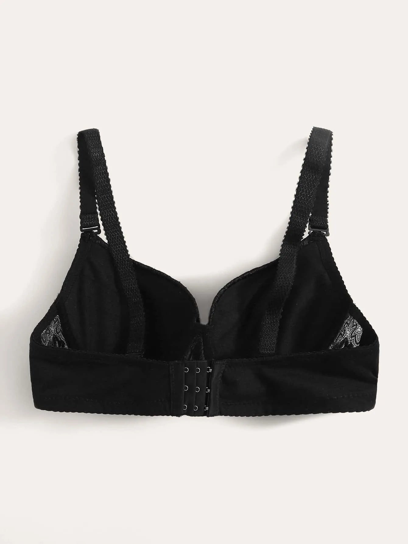 Women's sexy embroidered lace bra with steel rims gathered push up straps adjustable close fitting underwear D176