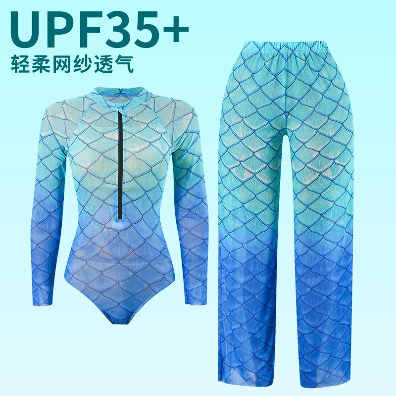 2 Piece Sets High Waist Sexy Swimsuit Women 2025 Summer Bathing Suit Bikini Set Long Sleeve Swimwear Beach Wear Swimming Suit