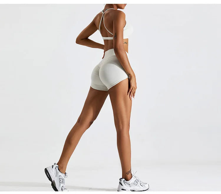 Summer Sexy Scrunch Sports Bra Gym Top Women Running Back Cross Top Sportswear Workout Underwear Fitness Workout Yoga Clothing