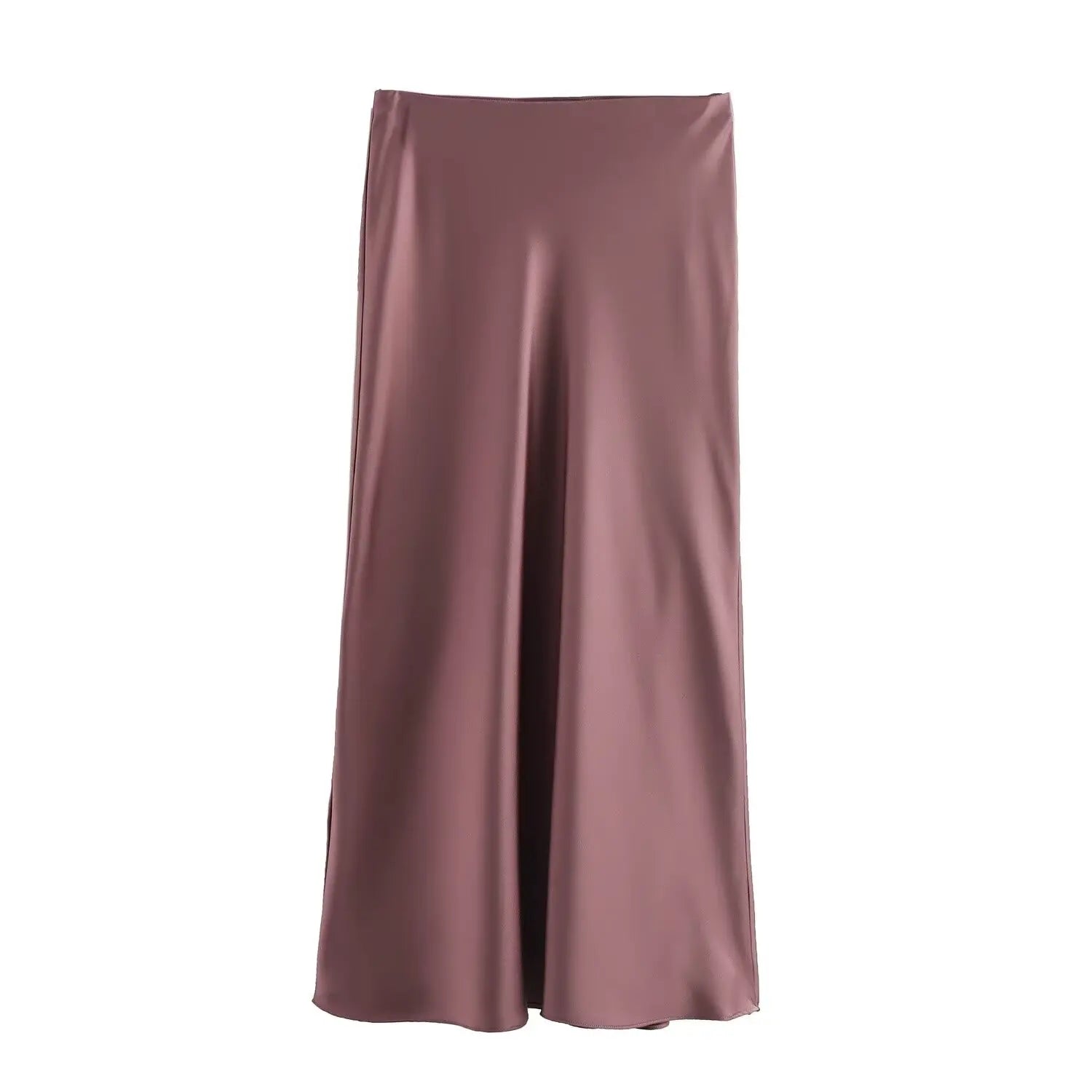Foridol Autumn Winter Burgundy Satin Skirt Women Party Silk Skirt High Waist Straight Long Faldas Mujer Christmas Skirt