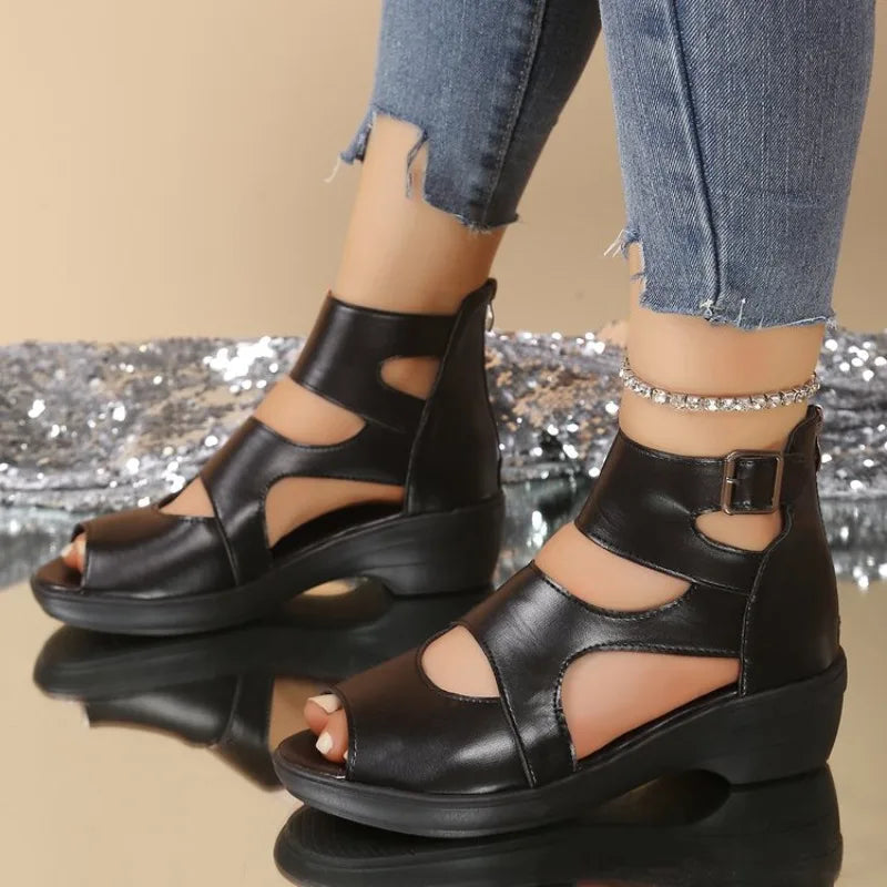 Fashion Rome Style Platform Sandals Women Party Shoes 2026 Summer   Gladiator Sandals Female Peep Toe Sandal