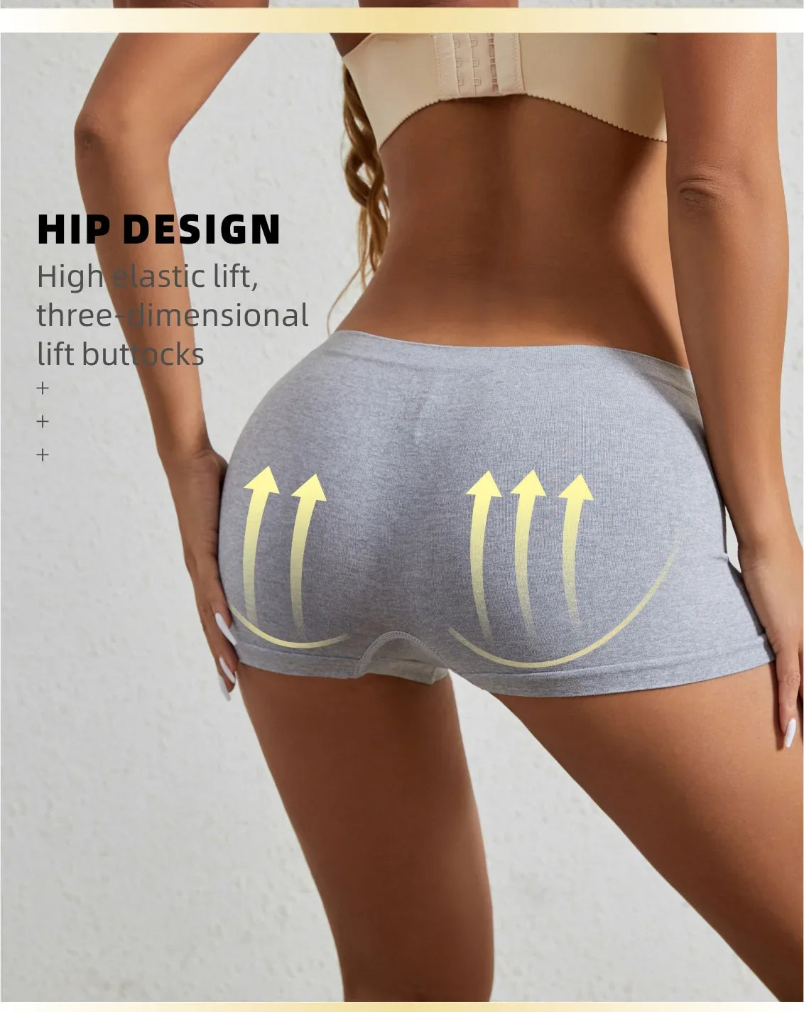 Women's underwear, compression pants, sports shorts, solid color underwear, comfortable and close fitting flat underwear