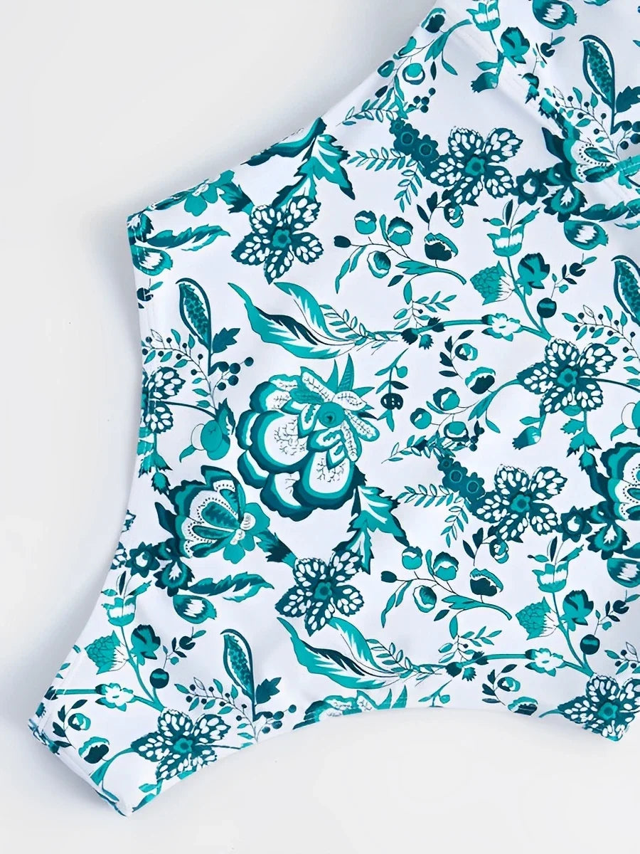 2026 Floral Print Butterfly Sleeve Swimsuit One Piece Swimwear Women Sexy Bathers Bathing Swimming Swim Suit Female Beachwear