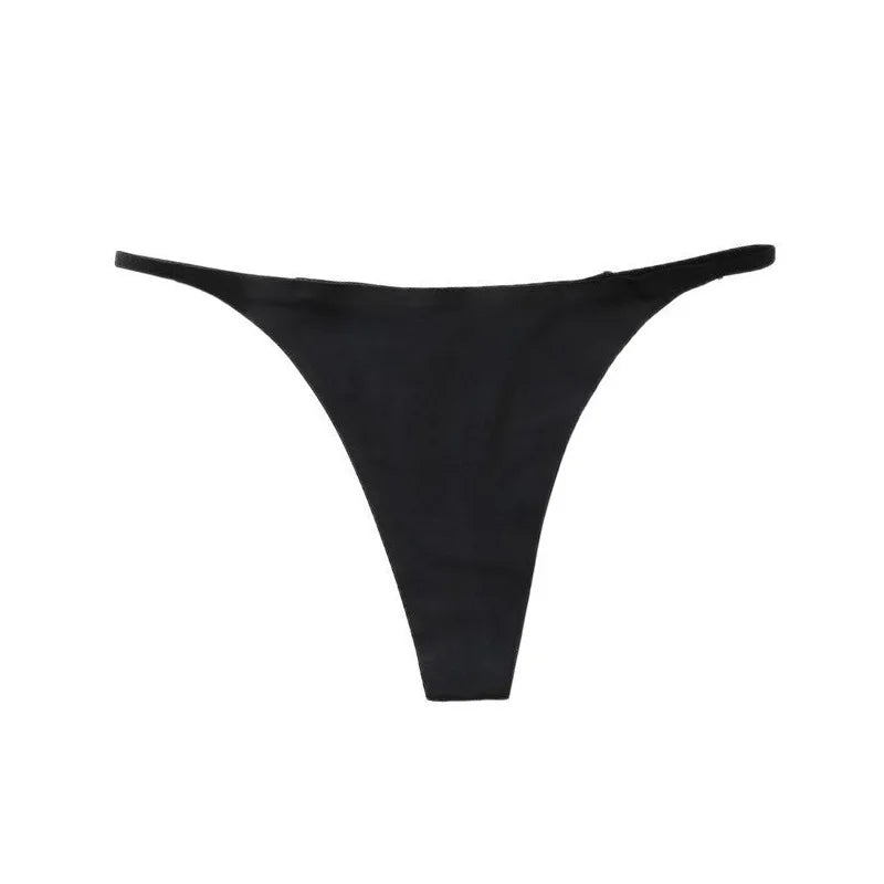 New Sexy Thin Ice Silk Women's Briefs Low Waist Invisible Yoga Fitn Sports Underwear Pure Color Ladies Thong Panties