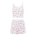 Women Pajamas Set 2 Pieces Loungewear Suits Floral Print Lace Trim Camisoles Tank Tops and Shorts Outfits Summer Sleepwear