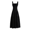 Bowknot White Summer Women's Dress Elegant Tank Beach Long Sundress Vestidos Sleeveless Holiday Chic Black Slim Maxi Dress 2025