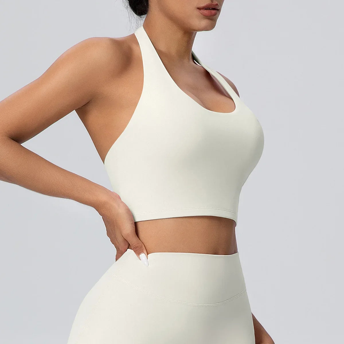Sexy Gym Women's Sports Bra Breathable Hanging Neck Backless Sports Bra Women's Comfortable Exercise Pilates Training Yoga Top