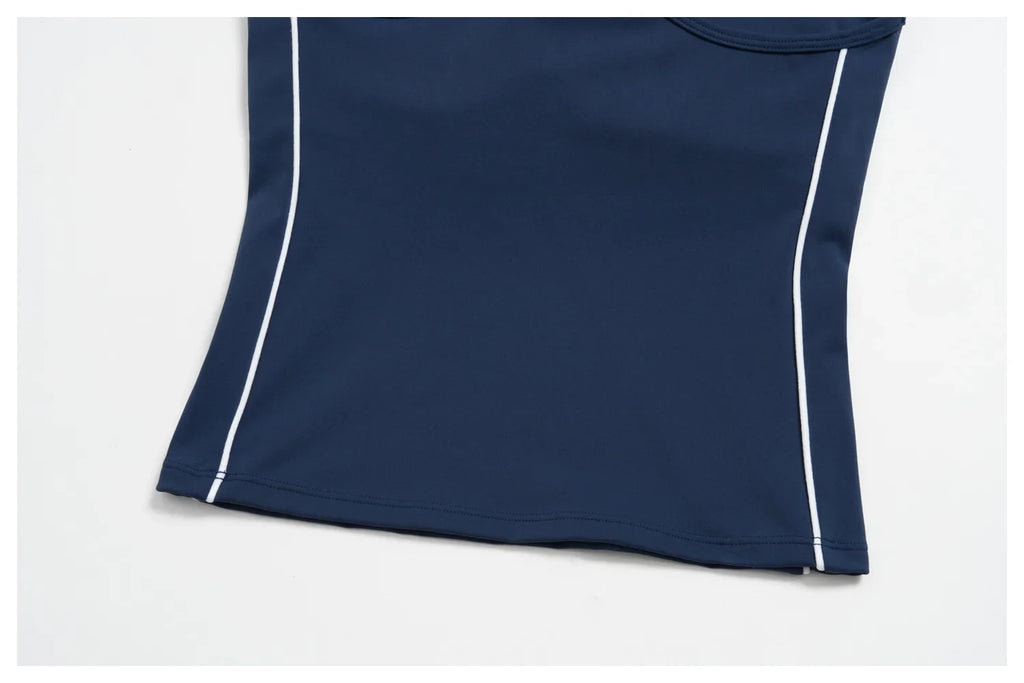 Color Contrast Yoga Sets Women Hanging Neck Slim Sports Tank Top Running Fitness Suit Outdoor Flare Leggings Workout Clothes