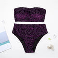 0XL - 4XL New Leopard Bikini Plus Size Large Size Swimwear Women Swimsuit Female Two-pieces Bikini set Bather Bathing Suit K3977
