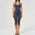 2PCS Workout Set Women Yoga Sets V Neck Cross Slim Sports Tank Top Athletic Wear Outdoor Tight High Waist Leggings Fitness Suits