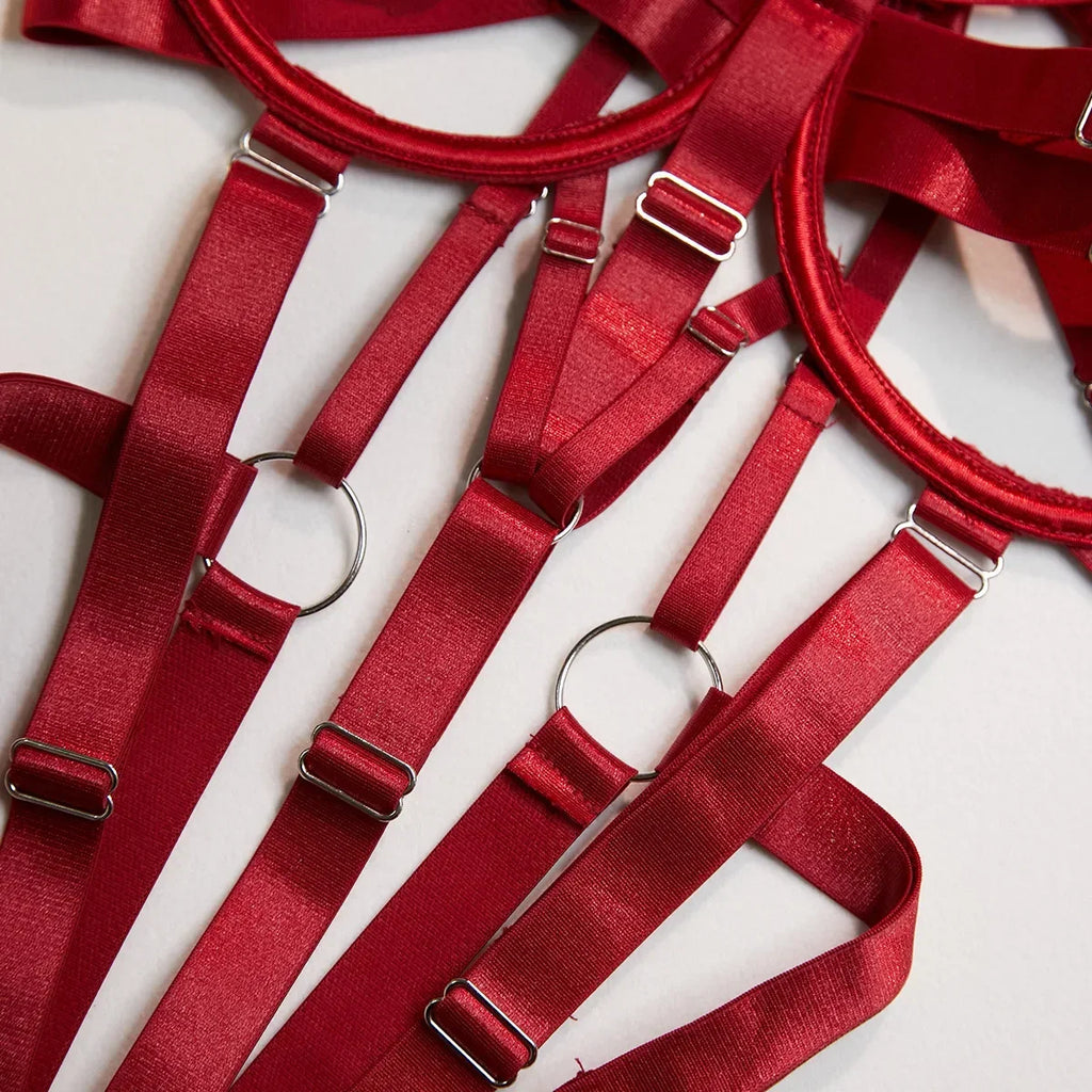 Women Sexy Pu Leather Full Body Harness Belt Waist Corset Belt Bondage Bdsm Bodysuit Gothic Fetish Exotic Clothing