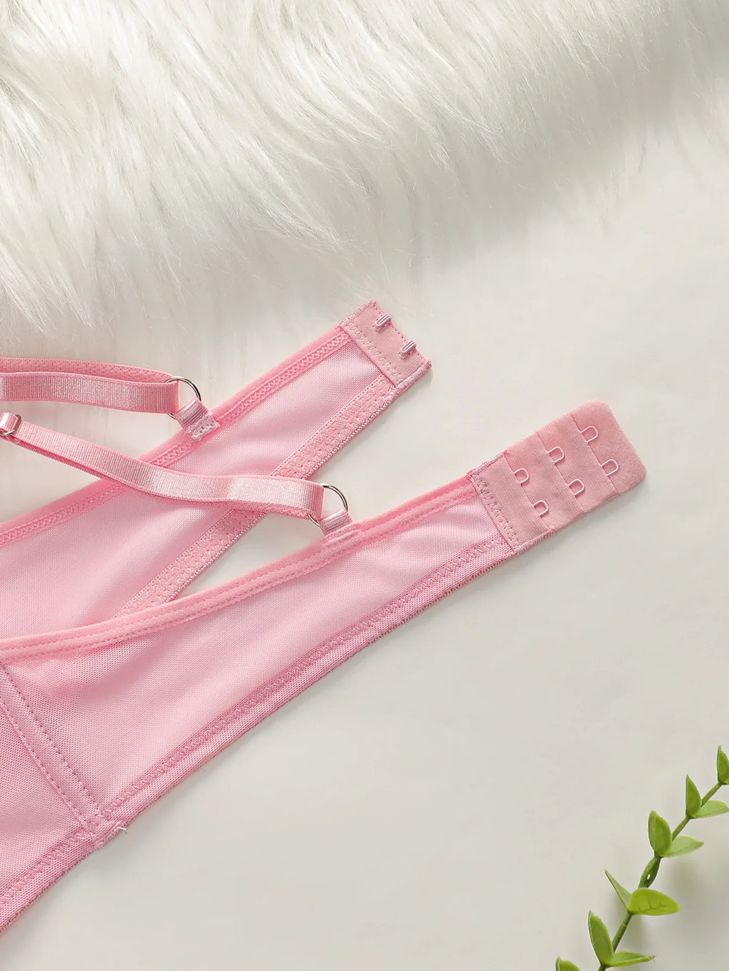Beautiful Women's Pink and Black brassiere Lace Sexy Lingerie Set Pull Up Bra 2024 New fashionable Women's Clothing