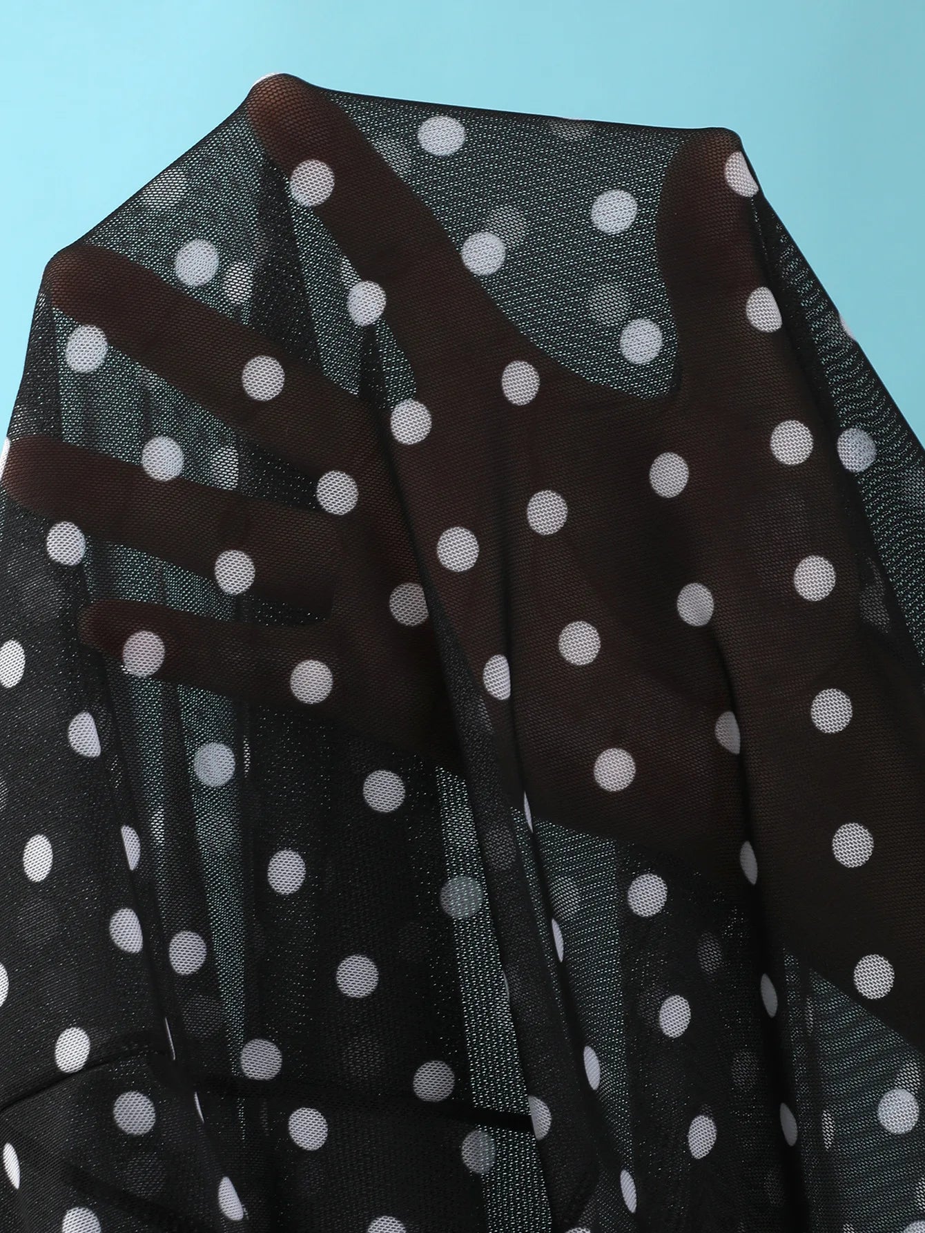 Polka Dots with Mesh Skirt Halter Shell Bikini Women Swimwear Female Swimsuit Three-pieces Bikini Set Bather Bathing Suit Swim