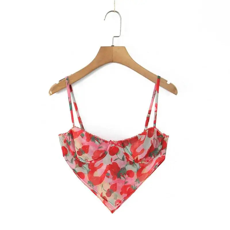 Vietnamese Spring Summer Hot Girl Three-Dimensional Light-Circle Strapless Tank Top With Irregular Lace Trim And Mini Skirt ERE9