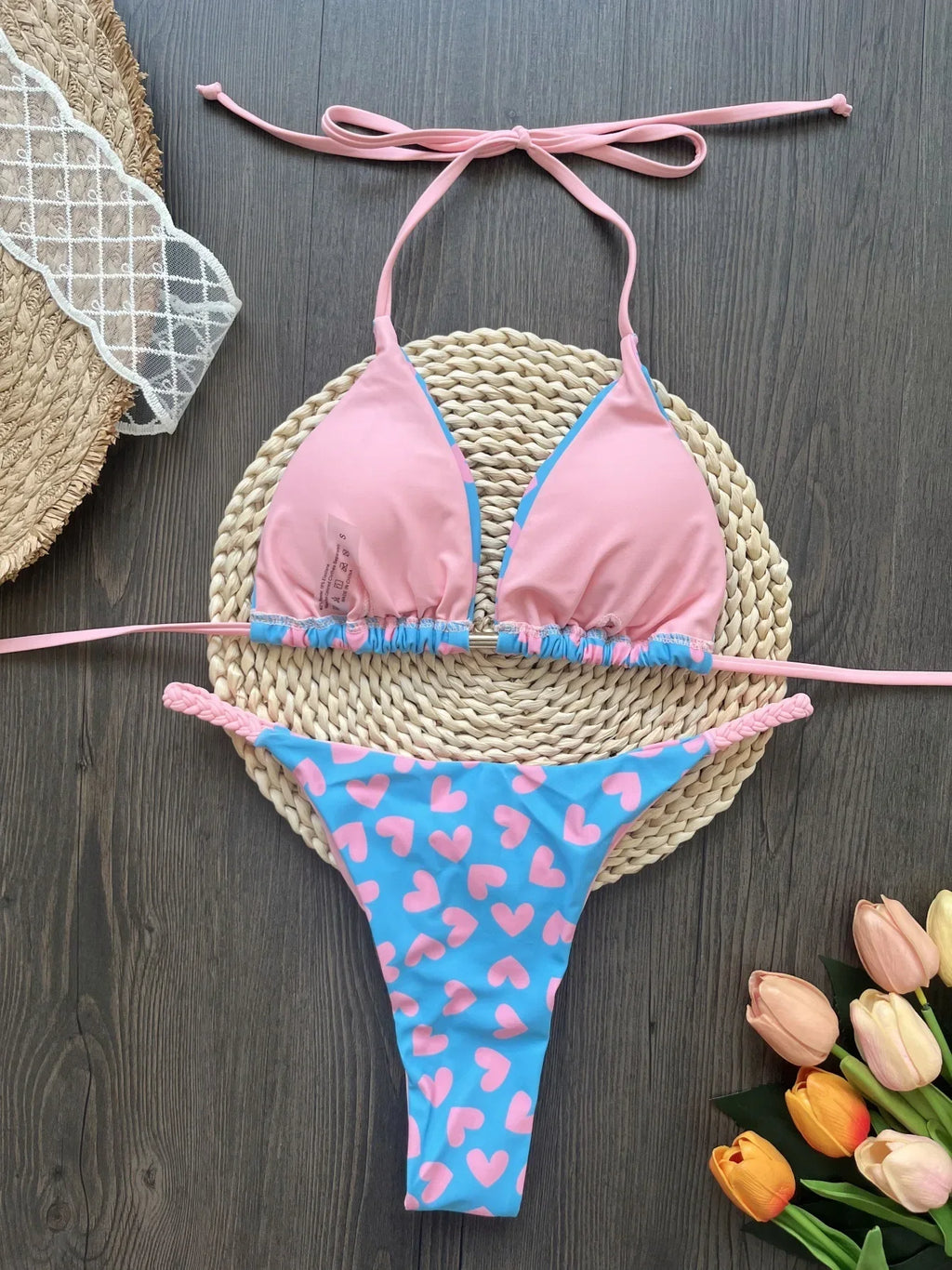 Leopard Halter Scrunch Butt Micro Thong Bikini Women Swimwear Female Swimsuit Two-pieces Bikini Set Bather Bathing Suit Swim