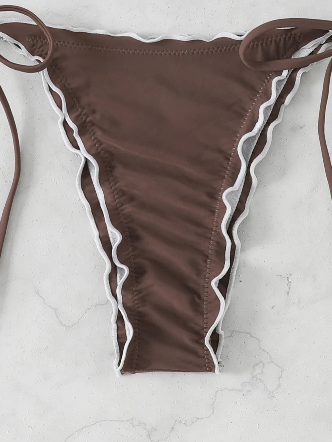Triangle Halter String Bikinis 2026 Women Sexy Ruffle Swimsuit Solid Cherry Swimwear Female Bathers Bathing Swimming Swim Suit