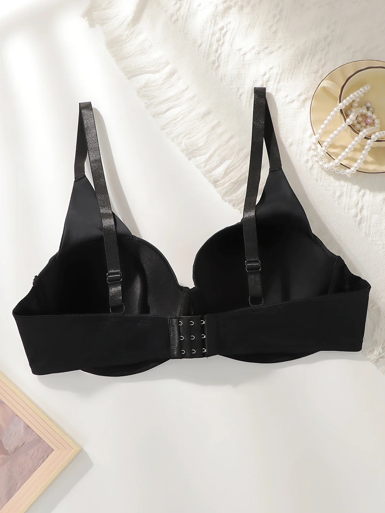 Large size bra black women's bra all season daily Lingerie with steel support multi size sexy bra 90D-110DA2903