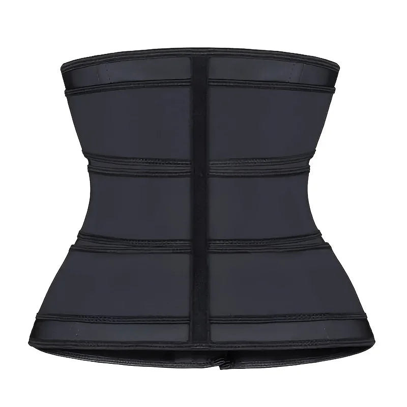 Women's Adjustable Breasted Tummy Control Waist belt Hook Workout Sweat Sauna Effect Body-shaped Fitness Sports Waist Trainer