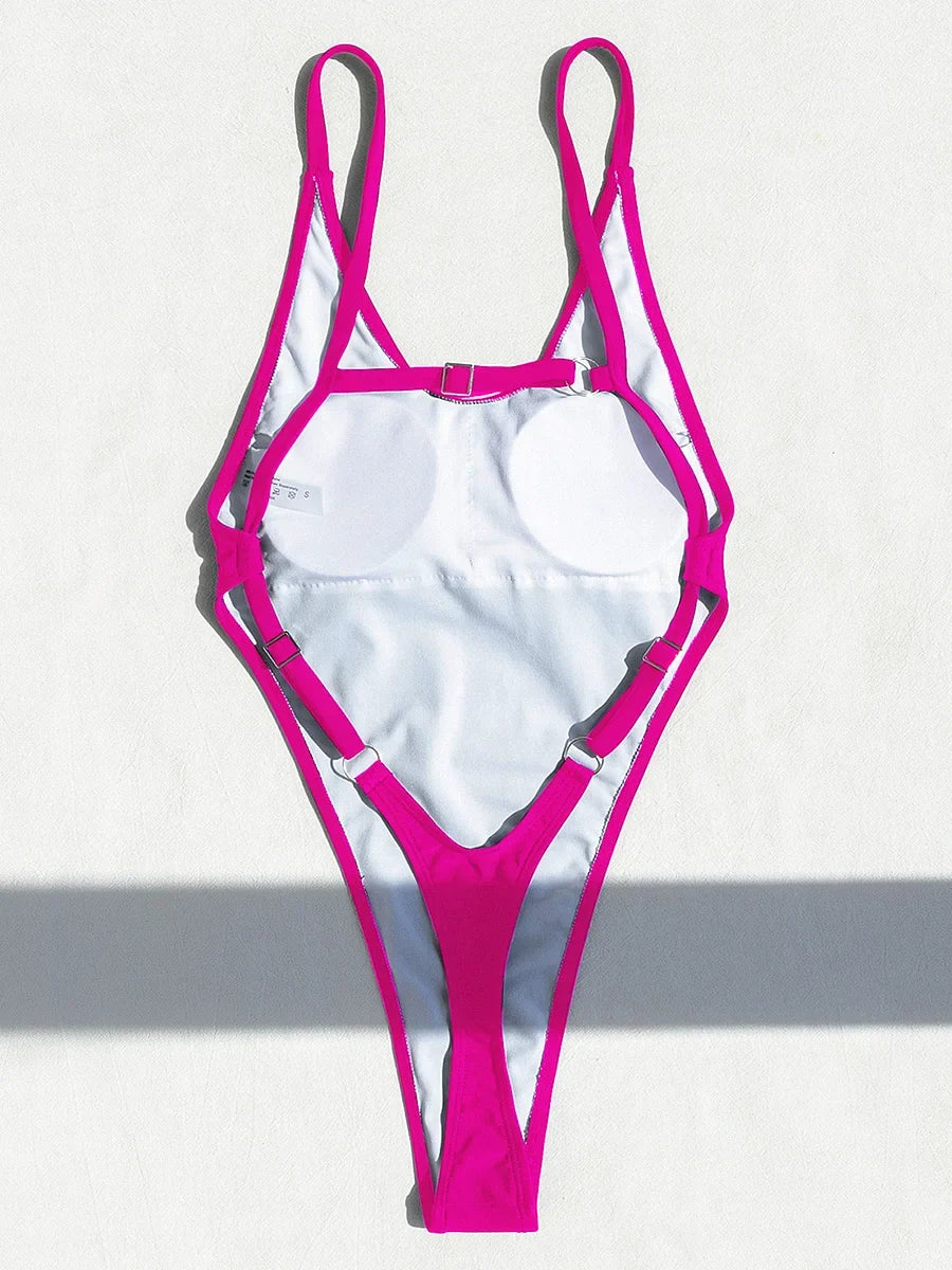Sexy Backless Extreme String Mini Micro Thong Women Swimwear One Piece Swimsuit Female Monokini High Leg Cut Bathing Suit Swim