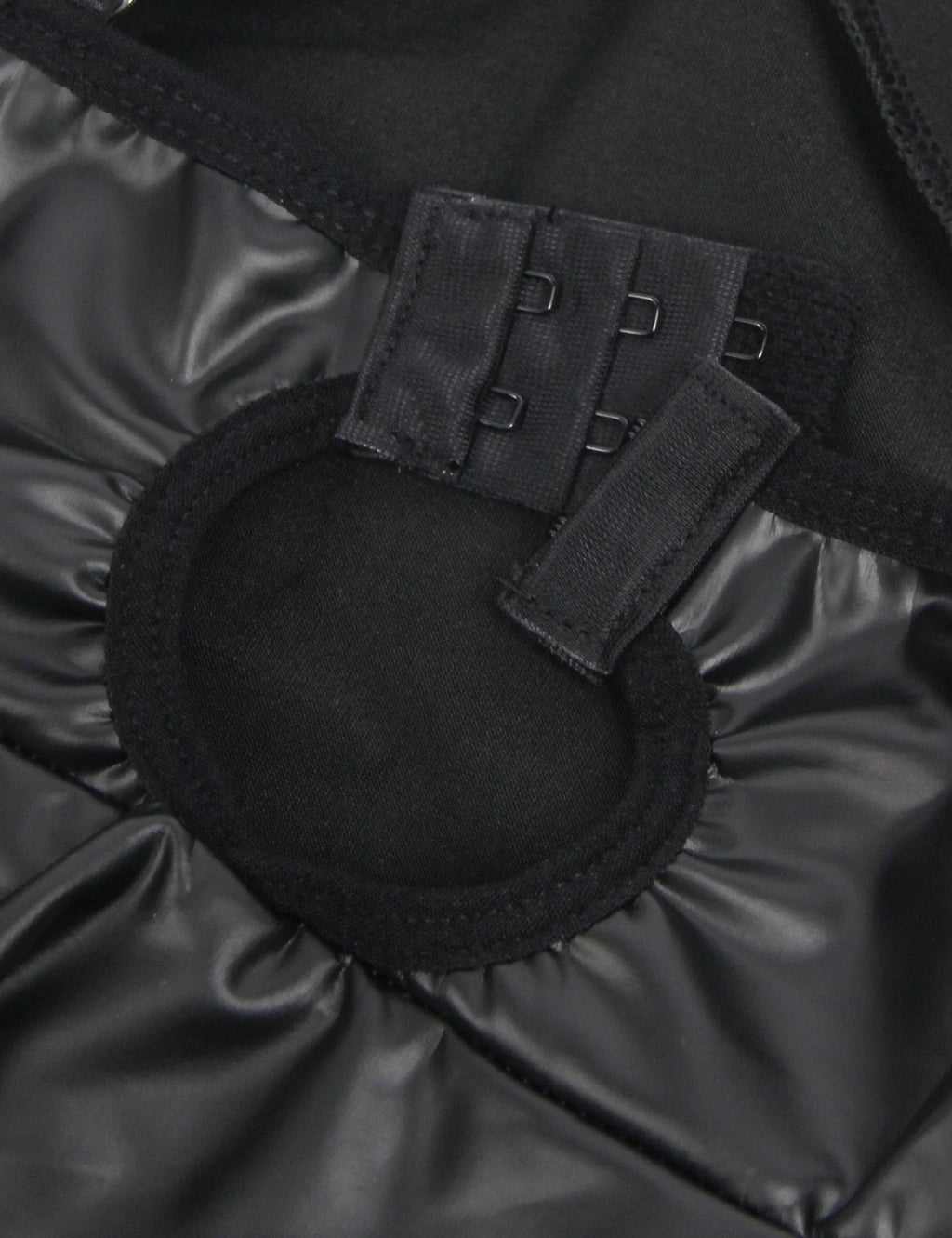 Gift Box + Black PU leather Suspender Sexy Nightdress