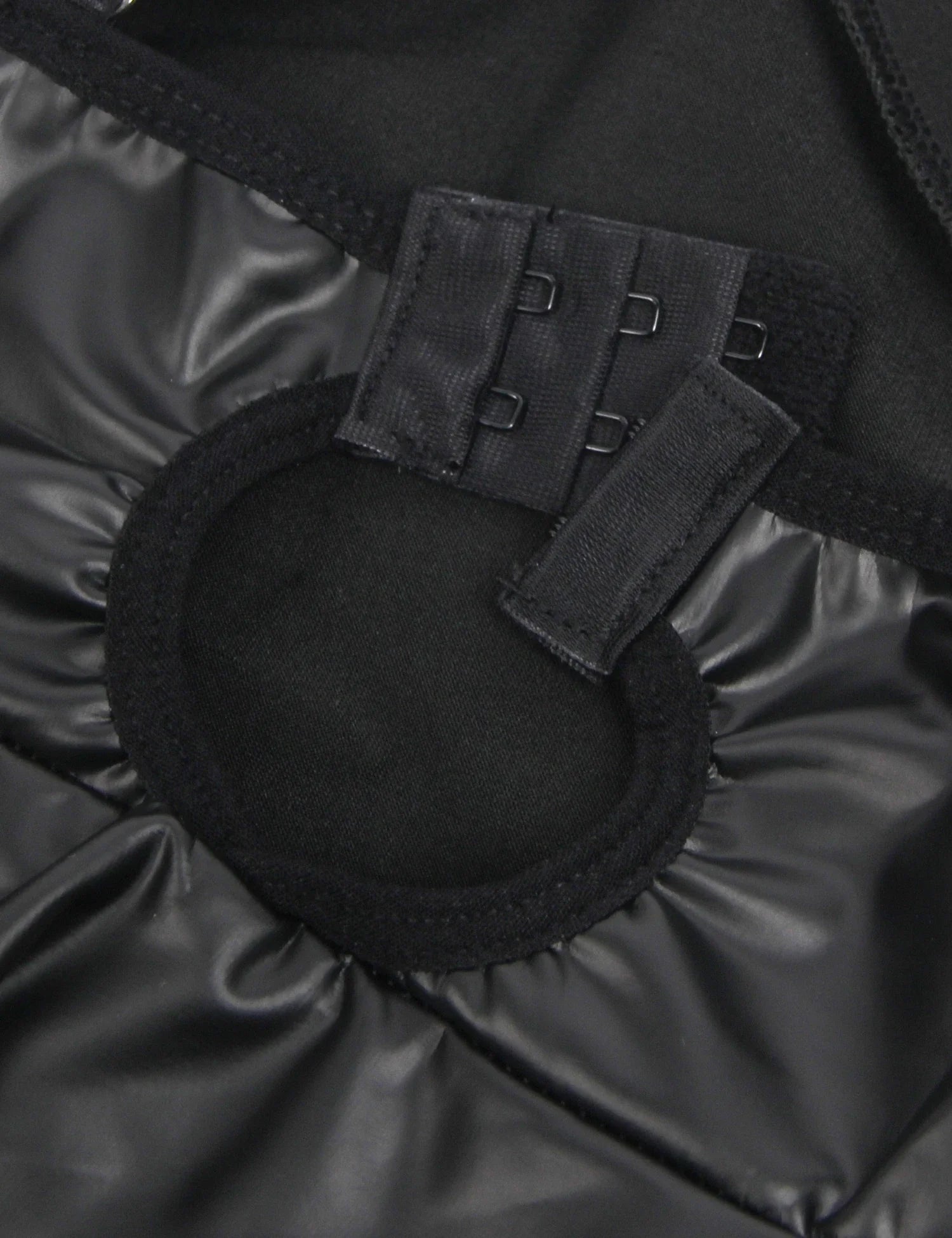Gift Box + Black PU leather Suspender Sexy Nightdress