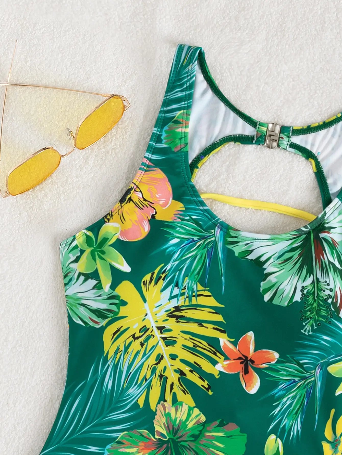 2026 Print Lace Up Back Swimsuit One Piece Solid Swimwear Women Bathing Swimming Suit Female Padded Summer Beachwear Bodysuit