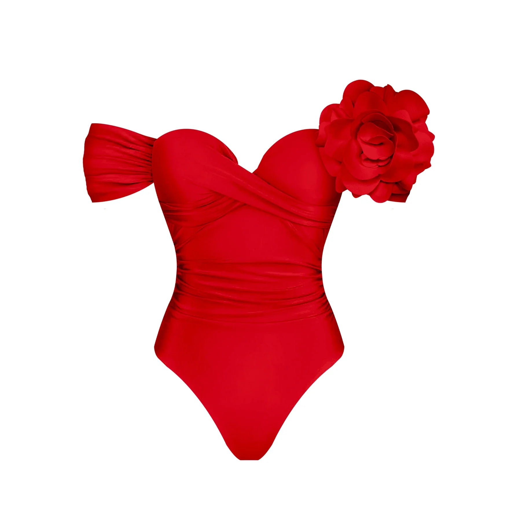 Sexy 3D Flower Bikini Set Brazilian Biquini Low Waist Swimwear Push Up SwimSuit Women Solid Swimwear Sexy Beach Wear Female