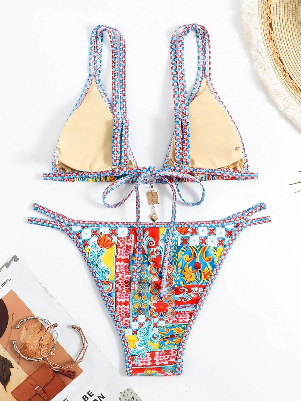 Printed High Cut Bikinis 2025 Brazilian Bikini Women Swimwear Female Swimsuit Two-pieces Bikini Set Bathing Suit Swim Beach Wear