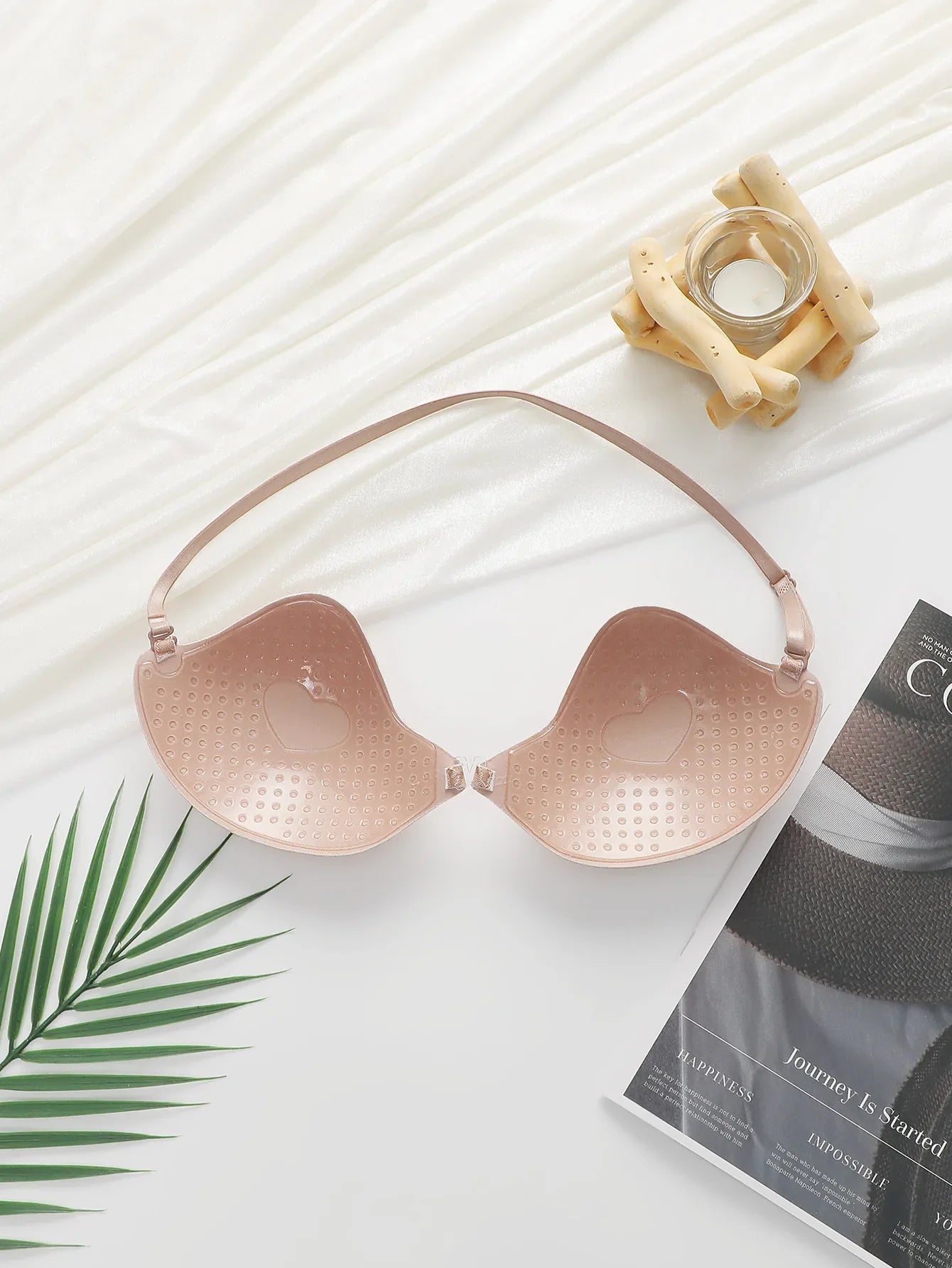 Invisible chest strap detachable women's bra gathered seamless adhesive evening dresses and parties braissere JB2511