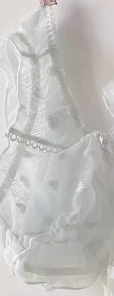 Japanese Kawaii Heart Print Lingerie, Sweet Wireless Bralette Set for Small Breasts, Comfortable Anti-Sagging Everyday Bra Set