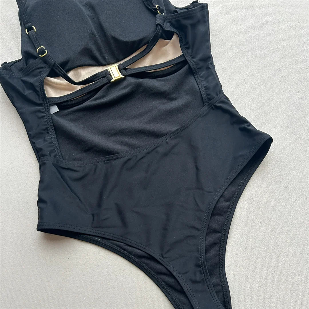 Mesh Sheer Extreme String Mini Micro Thong Women Swimwear One Piece Swimsuit Female Underwired Bather Bathing Suit Swim V7732