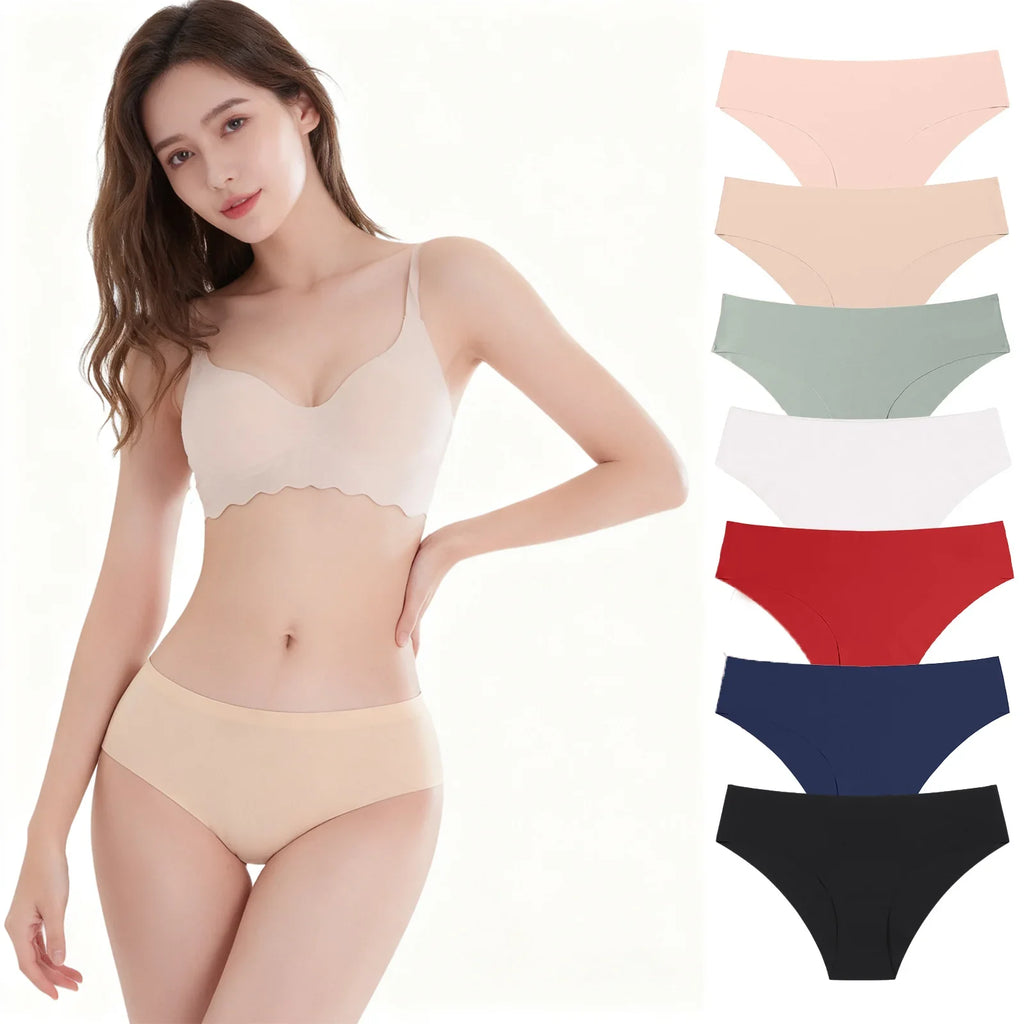 7PCS/Set Women High Waist Seamless Underwear Breathable Comfort Briefs S-2XL