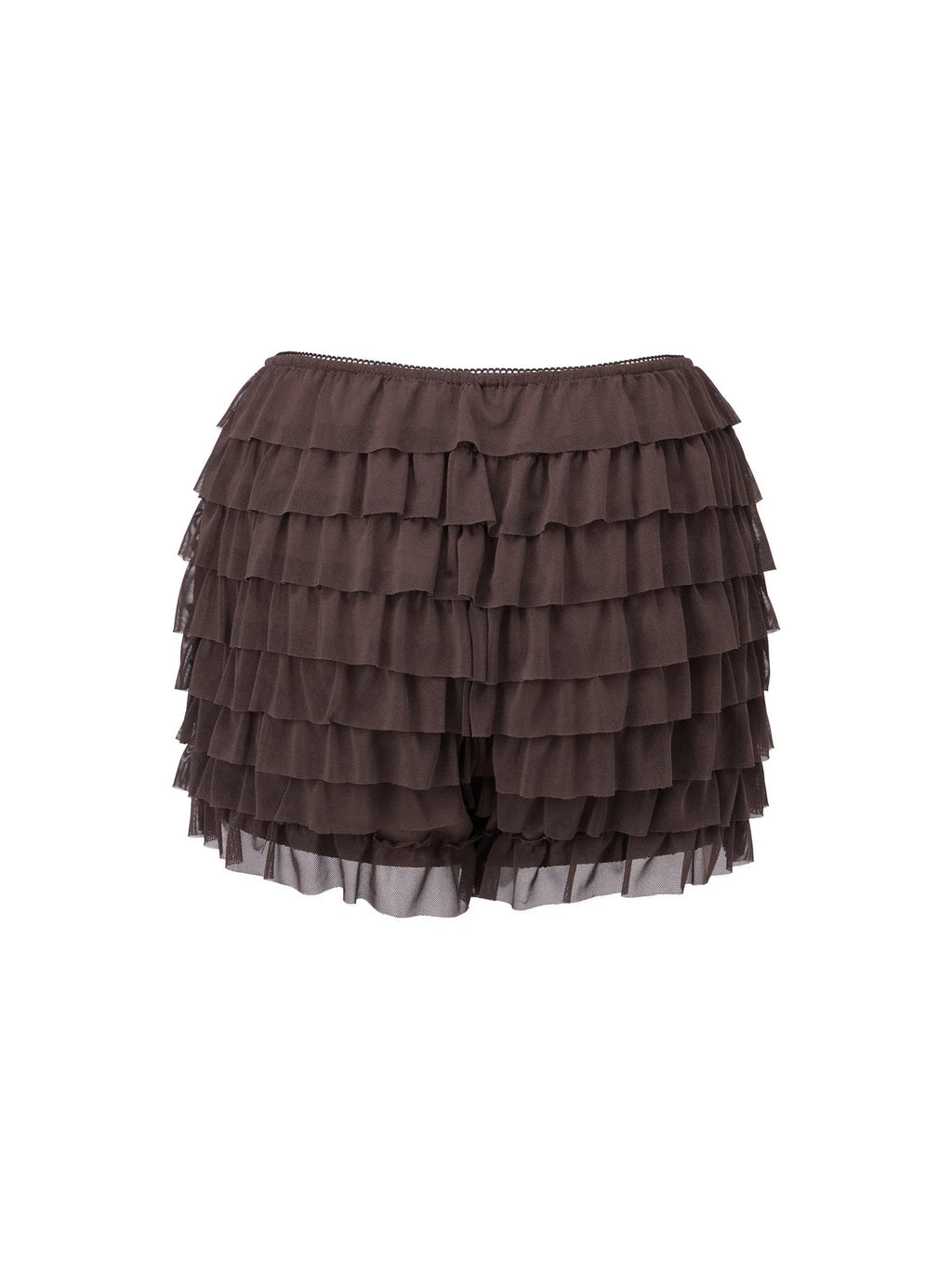 Women’s Layered Ruffle Bloomers Fashion Low Waist Bow Front Solid Color Shorts Casual Summer Mini Shorts