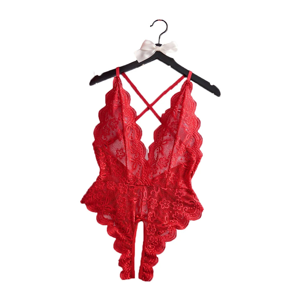 Women's Lace Bodysuit Comfortable Soft Stretch Fashion Casual One Piece Underwear Sleepwear
