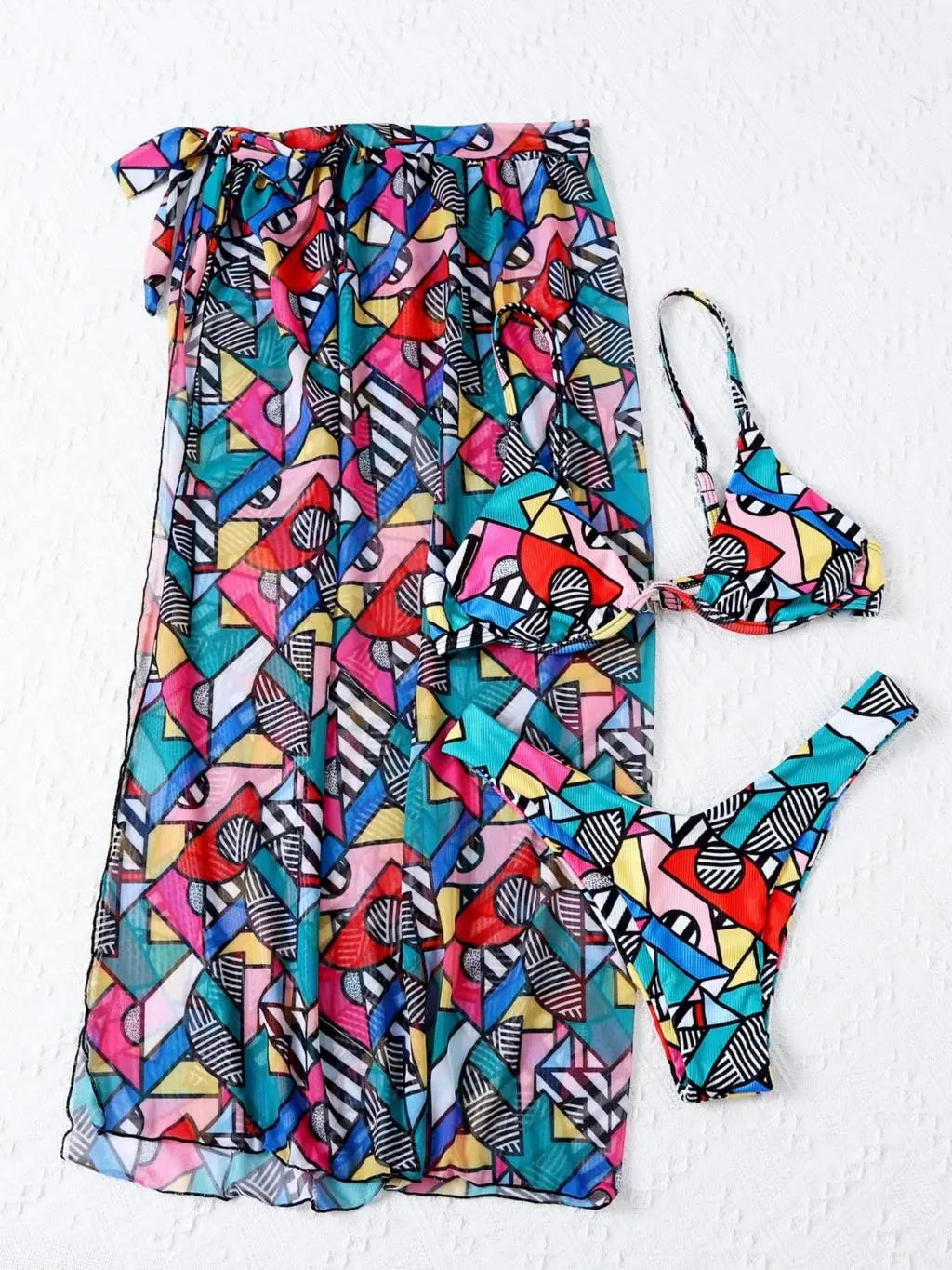 3 Pieces Triangle Bikini Push Up Swimsuit & Skirt Sexy Brazilian Swimwear Women 2026 Bathing Swimming Swim Suit Female Beachwear