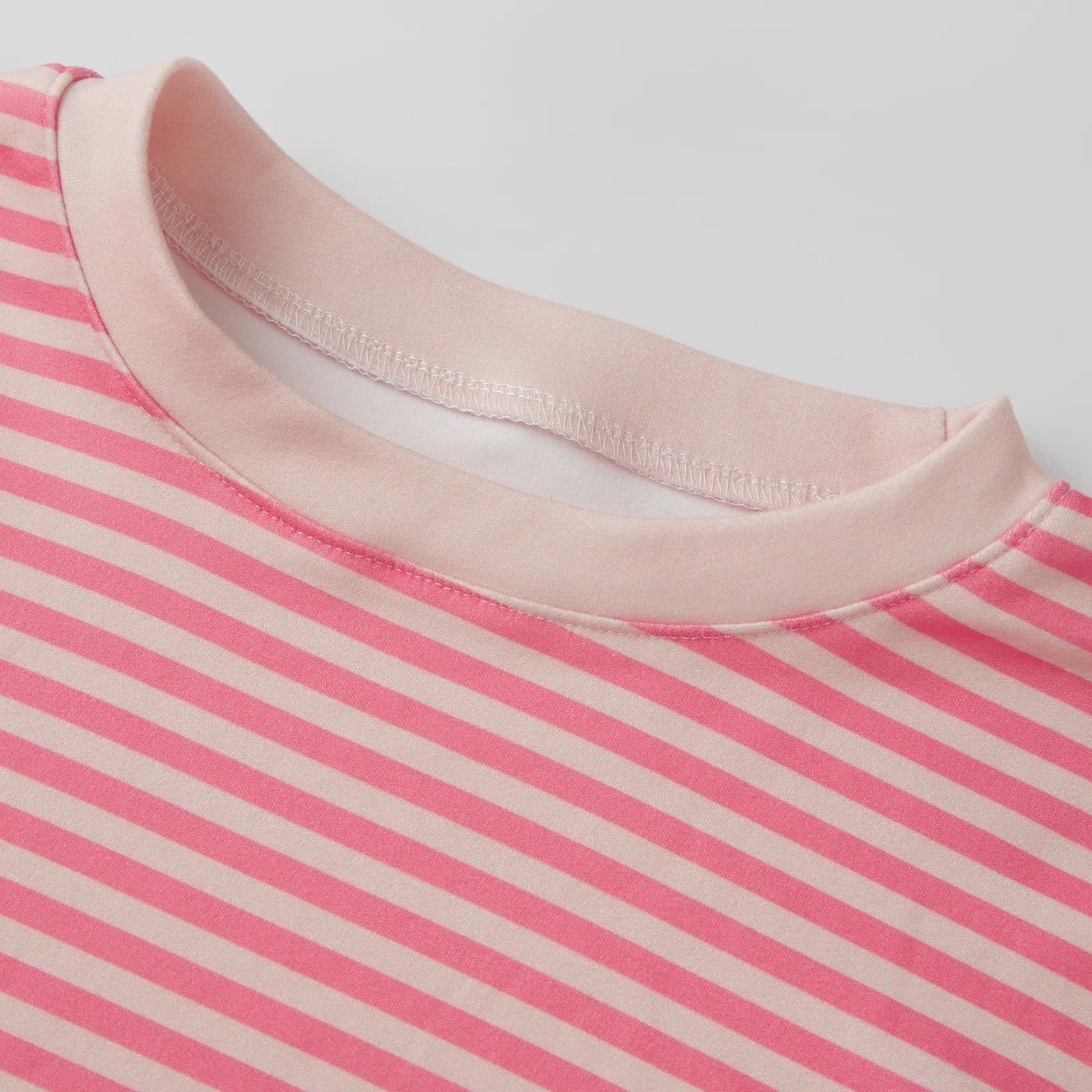 Spring Autumn Casual Loose Tops for Women Long Sleeve Round Neck Loose Fit Striped Print T-shirts