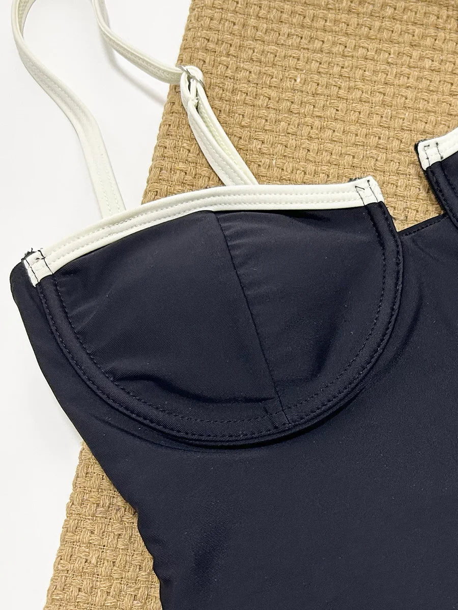 2026 Sexy Splicing Underwired Women Swimwear One Piece Swimsuit Female High Leg Cut Bather Bathing Suit Swim Summer Beachwear
