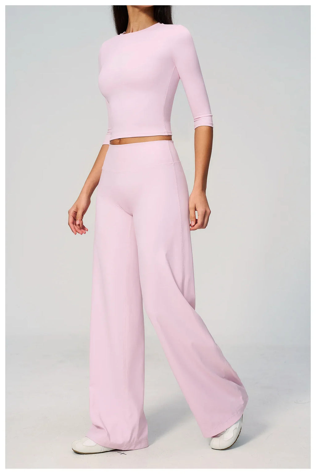 Women Tracksuit Yoga Sets Half Sleeve O Neck Slim Sports T Shirts Fitness Suit Outdoor High Waist Flare Pants Workout Clothes