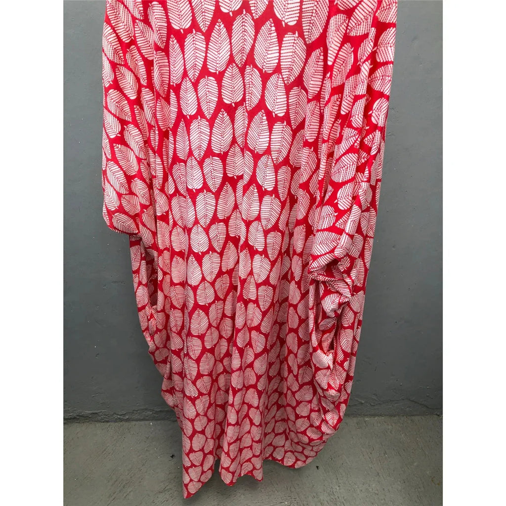 7 Colors Leaves Printed With Belt Half Sleeve Tunic Beach Cover Up Cover-ups Beach Dress Beach Wear Beachwear Female Women V4511
