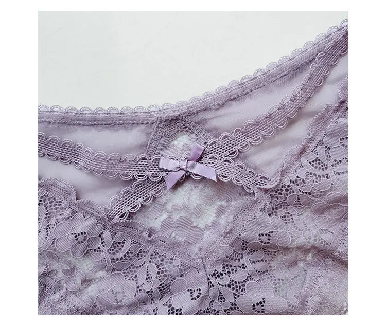 Lace Thin Sexy Girls Panties Seamless Women Briefs Thong Hollow Out G String Underwear Transparent Female Low Waist Lingerie