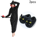 New Toothless Dragon Animal Unisex Adult Kigurumi Unicorn Onesie Pajamas Cartoon Halloween Family Party Costumes Jumpsuits